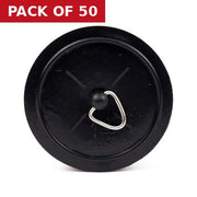 Sink & Bath Plug - 1 3/4" - Black - Pack of 50