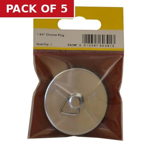 Plug - Sink Bath - Chrome - 1 3/4" - Pack of 5
