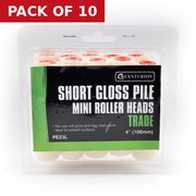 Trade Short Gloss Pile Mini Rollers, 100mm / 4" (Set of 10) - Pack of 10