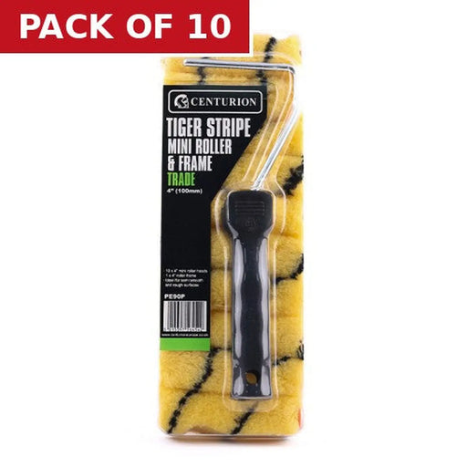 Trade Medium Tiger Stripe Mini Roller Kit, 100mm / 4" (Set of 10 - Pack of 10
