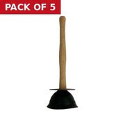 Medium Wooden Handle Plunger - 315 x 100mm - Pack of 5