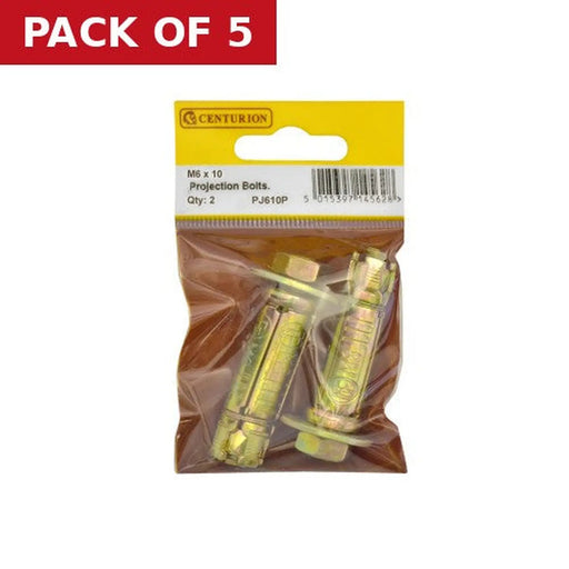 M6 x 10mm Expanding Projection Bolt  (Pack of 2) - Pack of 5