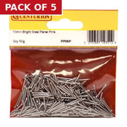 15mm Steel Panel Pins - Pack of 5