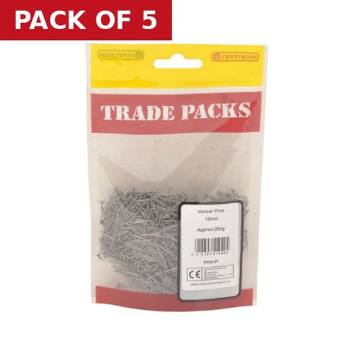 Veneer Pins - Steel - 13mm - (250g Pack) - Pack of 5