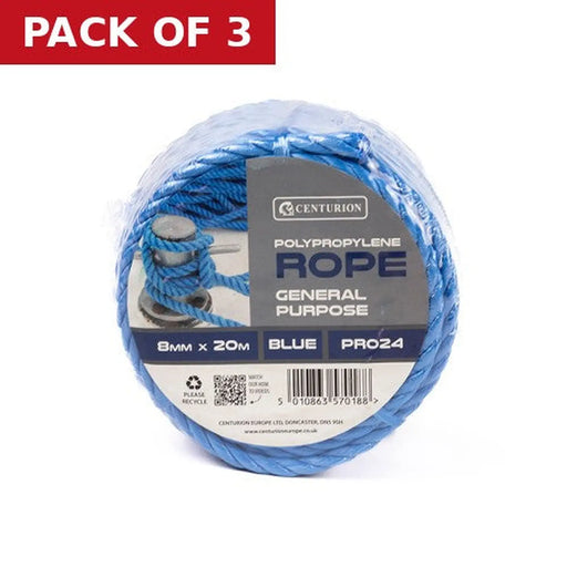 Polypropylene Rope Mini Coils, 8mm x 20m - Pack of 3