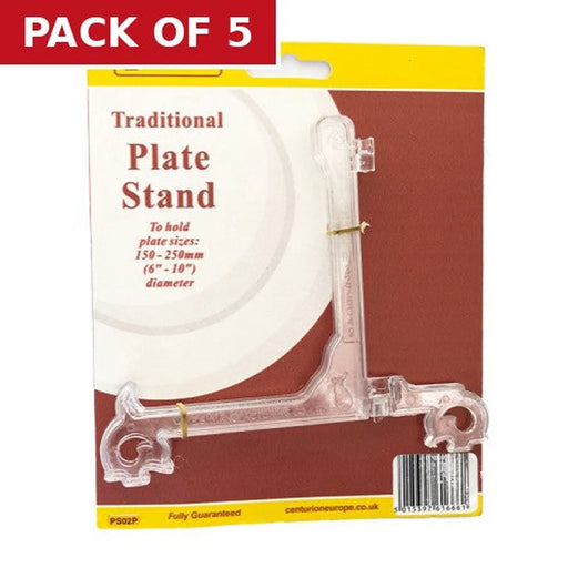 150-250mm Clear Classic Plate Stand - Pack of 5