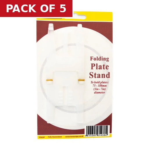75-180mm Clear Folding Plate Stand - Pack of 5