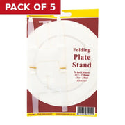 125-250mm Clear Folding Plate Stand - Pack of 5