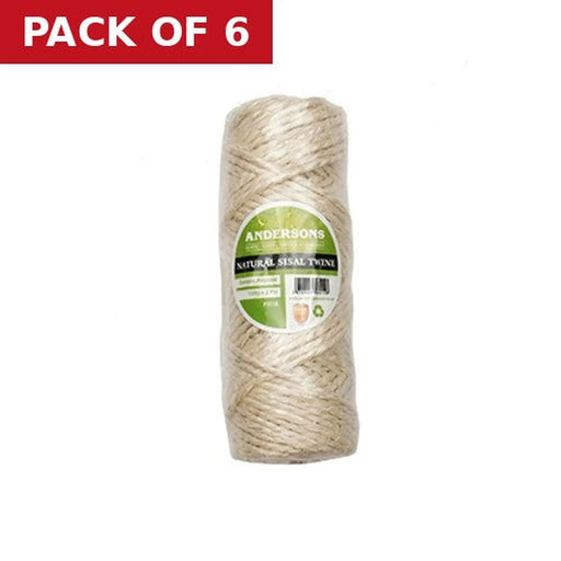 Natural Sisal Twine, 150g x 2 Ply - Pack of 6