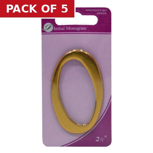 2 1/2" Gold Effect Pullman Numeral 0 - Pack of 5