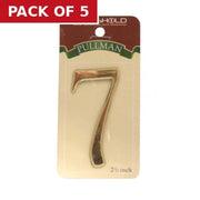 2 1/2" Gold Effect Pullman Numeral 7 - Pack of 5
