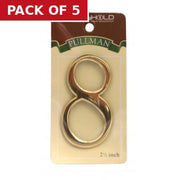 2 1/2" Gold Effect Pullman Numeral 8 - Pack of 5