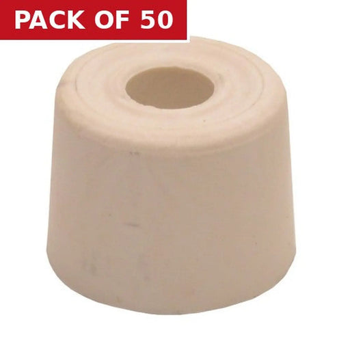 28mm White Plastic Door Stops - Pack of 50