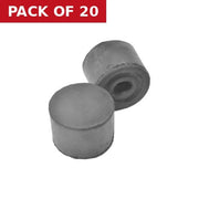 35mm Black Rubber Door Stops - Pack of 20