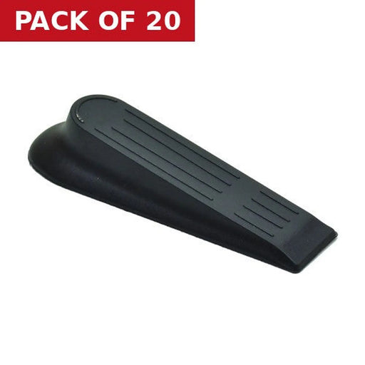 120mm Black Plastic Door Wedge - Pack of 20