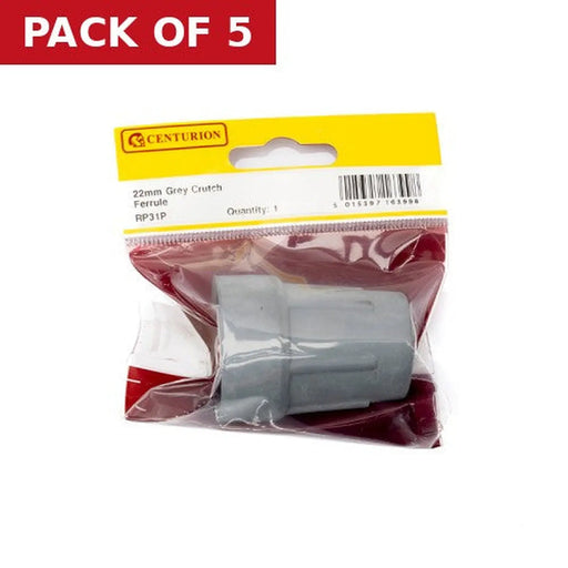 22mm Grey Rubber Crutch Ferrule - Pack of 5