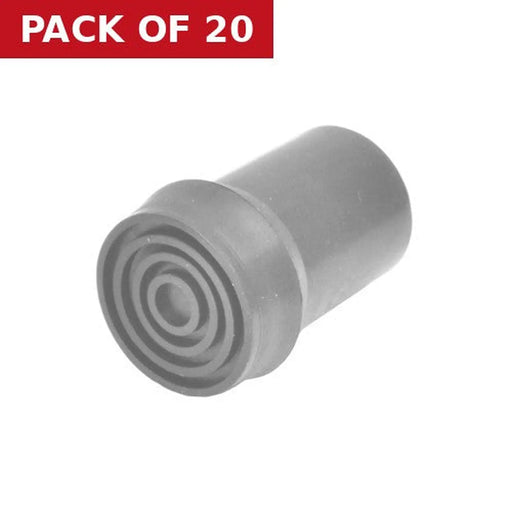 25mm Grey Rubber Crutch Ferrule - Pack of 20