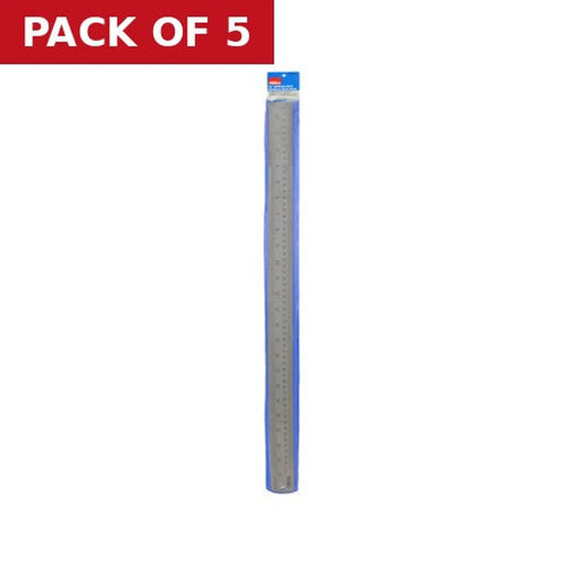 Hilka Dual mark Stainless Steel Rule, 600mm - Pack of 5