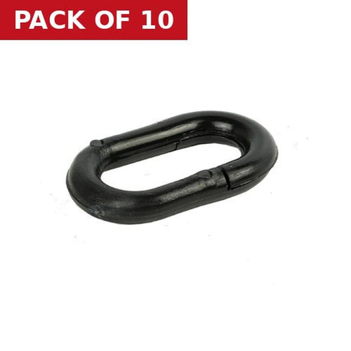 Temporary Barrier Black Connecting Chain Links - Pack of 10