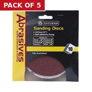 125mm Assorted Self Adhesive Circular Sanding 10pk - Pack of 5