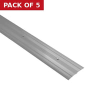 55mm Width Silver Extra Wide Carpet & Lino Cover - Pack of 5