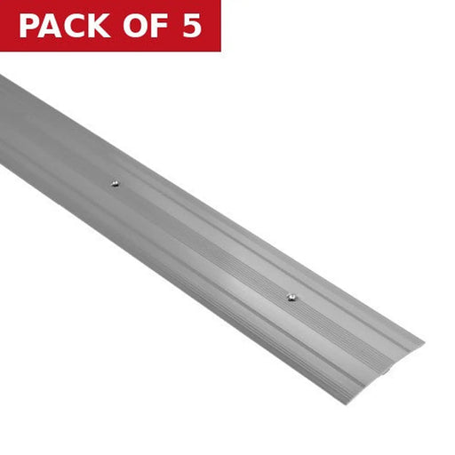 55mm Width Silver Extra Wide Carpet & Lino Cover - Pack of 5