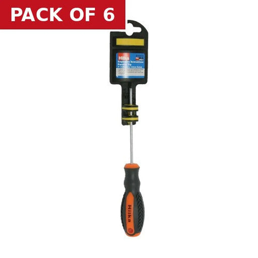 Flat Blade Screwdriver, 3.2mm x 100mm - Pack of 6