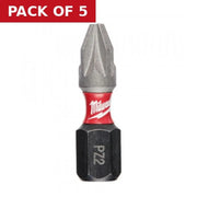Milwaukee SHOCKWAVE™ PZ2 Bit 25mm - 25pc - Pack of 5