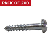 5/8" x 4 ZP Round Head Woodscrews  (200)