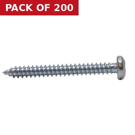 1 1/2" x 8 ZP Round Head Woodscrews  (200)