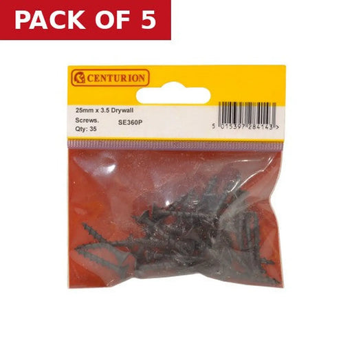 25mm x 3.5mm Drywall Screws (Pack of 35) - Pack of 5