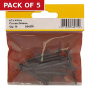 Carcass Screws - 45mm x 4.2mm - Black - (Pack of 16) - Pack of 5