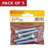 M10 x 100mm Hex Head Set Screws (Pack of 4) - Pack of 5
