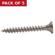 5mm x 30mm Pozi CSK Stainless Steel Multi Pupose Screws (Pack of 10) - Pack of 5