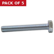 M10 x 80mm Hex Head Set Screws (Packs of 4) - Pack of 5