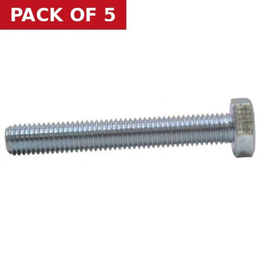 M10 x 80mm Hex Head Set Screws (Packs of 4) - Pack of 5