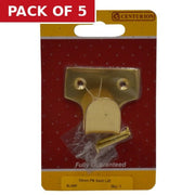 Solid Brass Sash Lifts, Polished Brass, 50mm - Pack of 5