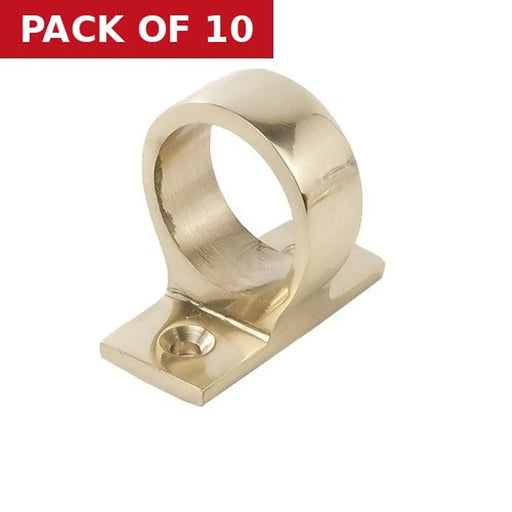Solid Brass Sash Ring Face Fix, Polished Brass, 45mm - Pack of 10