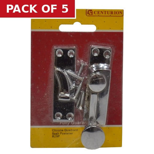 Chrome Quadrant Sash Fastener, Polished Chrome, 60mm SL24P - Pack of 5