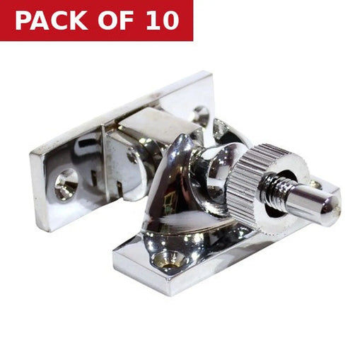 Solid Brass Brighton Sash Fastener, Chrome Plated, 57mm - Pack of 10