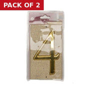 Stone Masonry Effect Numbered Plaque 4 - Pack of 2