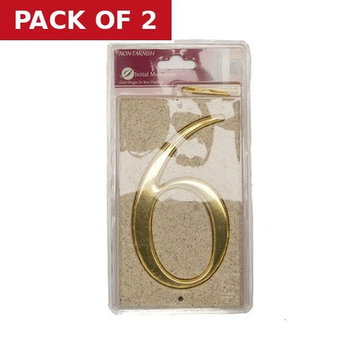Stone Masonry Effect Numbered Plaque 6 - Pack of 2