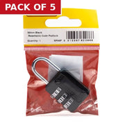 Steel Resettable Code Padlock, 30mm - Pack of 5