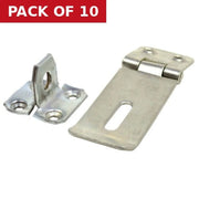 75mm (3") BZP Safety Hasp & Staple - Pack of 10