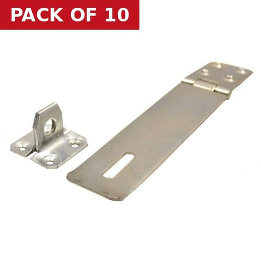 Safety Hasp and Staples, Zinc Plated, 150mm - Pack of 10