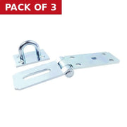 Heavy Duty Hasp and Staple, Galvanised, 180mm - Pack of 3
