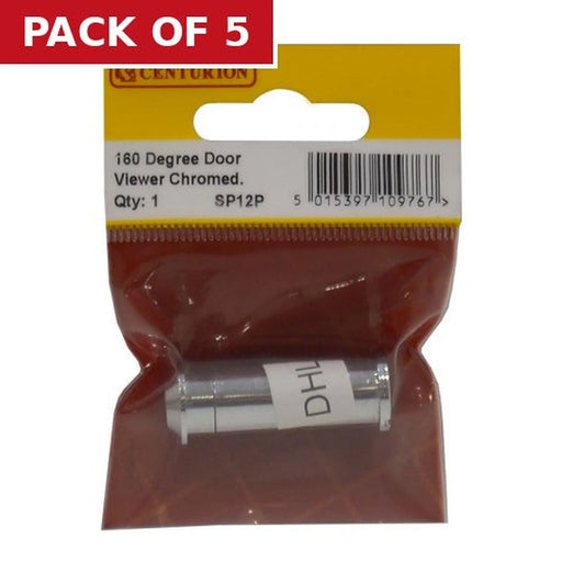 Door Viewers, Chromed, 160 Degrees - Pack of 5