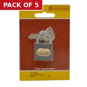 Iron 'Tri-Circle' Padlocks, 32mm - Pack of 5