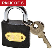 38mm Iron Tri-Circle Padlock - Pack of 6
