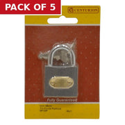 Iron 'Tri-Circle' Padlocks, 38mm - Pack of 5